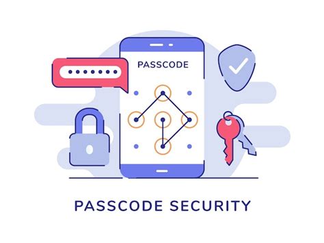Premium Vector Passcode Security Password Padlock Key Shield Isolated
