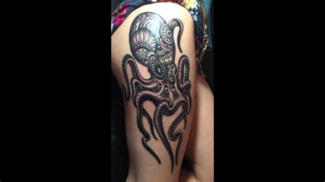Octopus Large Thigh Tattoo Youtube