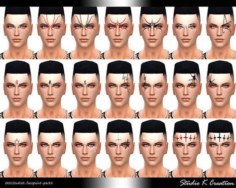 Face Painting Pack 1 At Studio K Creation Sims 4 Updates