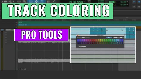 Avid Pro Tools How To Use Track Coloring Digital Audio