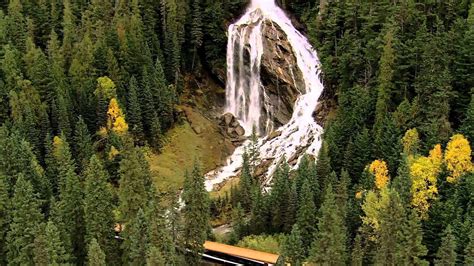 Passing Pyramid Falls On The Rocky Mountaineer Youtube