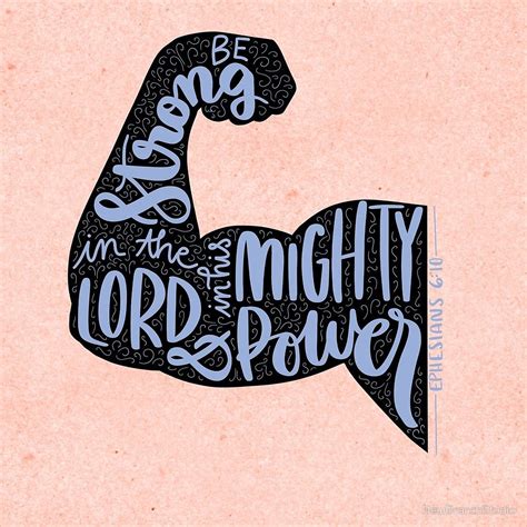 Ephesians 610 Be Strong In The Lord Bible Verse Typography Bible