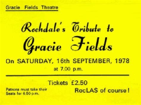 Gracies Final Visit To Rochdale For The Opening Of The Gracie Fields