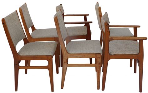 Set Of Six Original Vintage D Scan Teak Dining Chairs