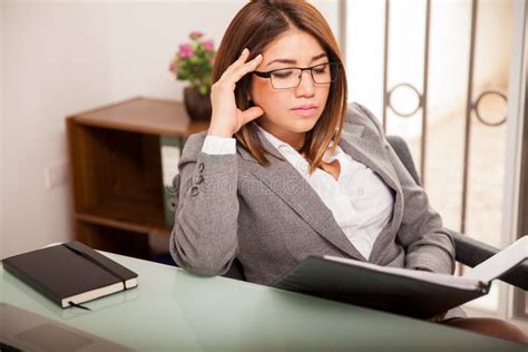Business Woman Busy At Work Stock Image Image Of Office Female 49730545