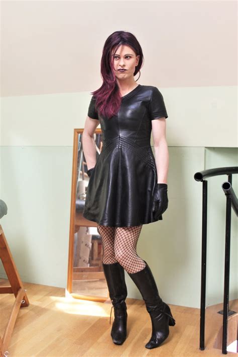Leather Dress And Boots Nina Jay Flickr
