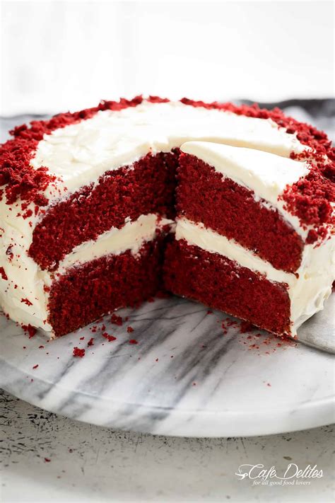 Red velvet cake recipe with a delicious tang from the buttermilk, hints of cocoa, a moist, light crumb, and the best cream cheese icing! Easy Red Velvet Cake Recipe Mary Berry - GreenStarCandy