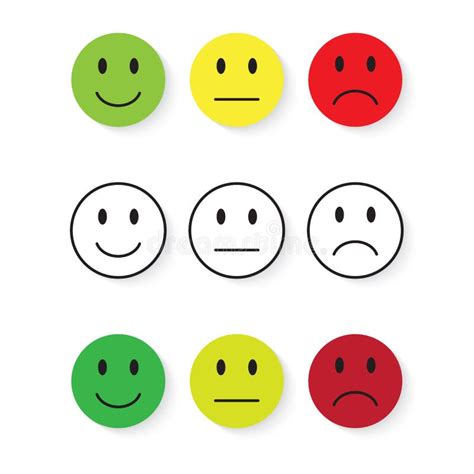 Set Of Emoticons Emoji Level Rank Load Excellent Good Normal Bad
