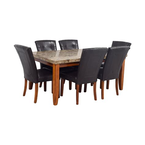 Brilliant are just that, brilliant. 69% OFF - Bob's Discount Furniture Bob's Furniture Faux Marble Dining Set / Tables