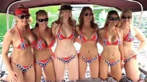 Hot Redneck Chick S And The Confederate Flag Photo