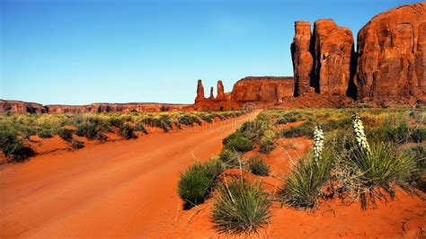 Desert Landscape Arizona Monument Valley Usa Stock Photo Image Of
