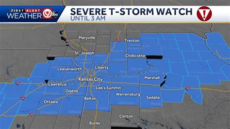 First Alert Weather Severe Thunderstorm Watch Issued For Kansas City