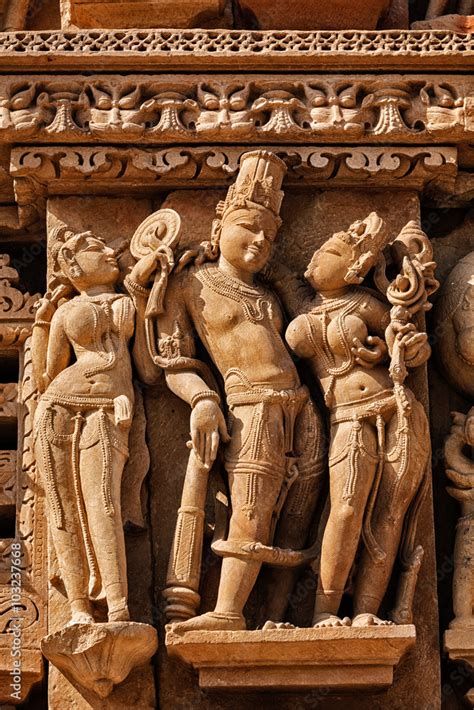 Sculptures On Khajuraho Temples Stock Photo Adobe Stock