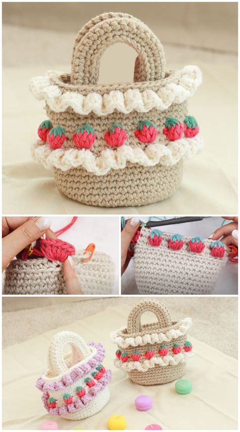 Crochet Strawberry Stitch Bag Crochet Kingdom Crochet Strawberry