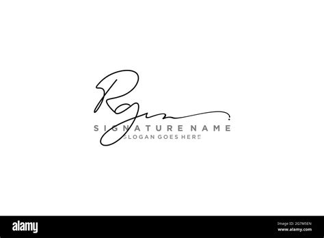 Rg Letter Signature Logotipo Plantilla Diseño Elegante Logo Firma