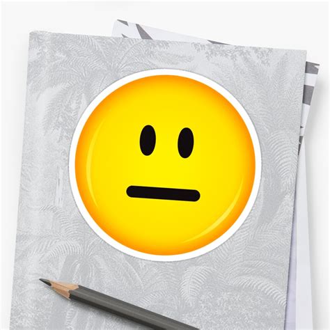 Yellow Neutral Ok Smiley Face Sticker Sticker By Mhea Redbubble