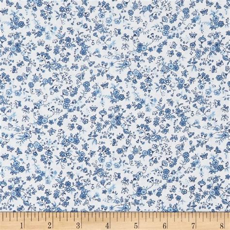 Springs Creative Country Floral Calico Blue From Fabricdotcom From