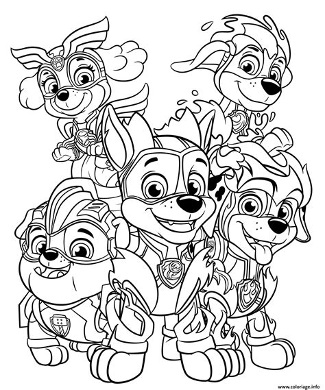 Coloriage Paw Patrol Mighty Pups