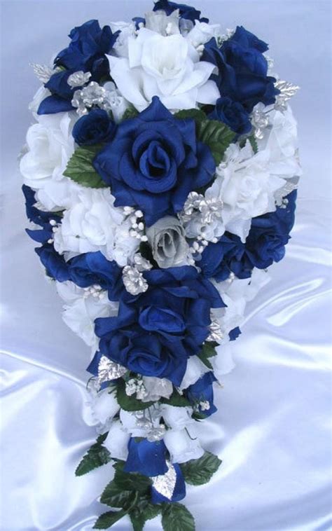 Royal Blue And Silver Wedding Centerpieces