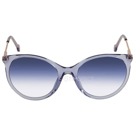 Carolina Herrera Violet Shaded Rectangular Ladies Sunglasses Ch 0019 S 0pjp Dg 54