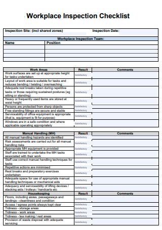 20 SAMPLE Workplace Inspection Checklist In PDF MS Word Google