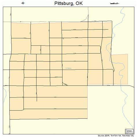 Pittsburg Oklahoma Street Map 4059350