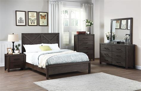 4pc Bedroom Furniture Modern Contemporary Solid Wood Eastern King Size