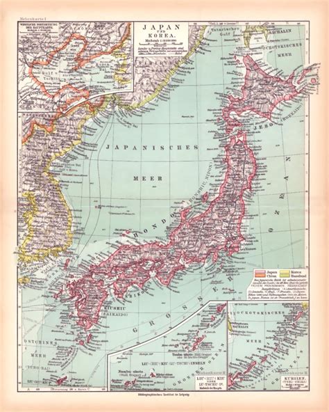 Maybe you would like to learn more about one of these? Japan Korea Map lithograph circa 1900