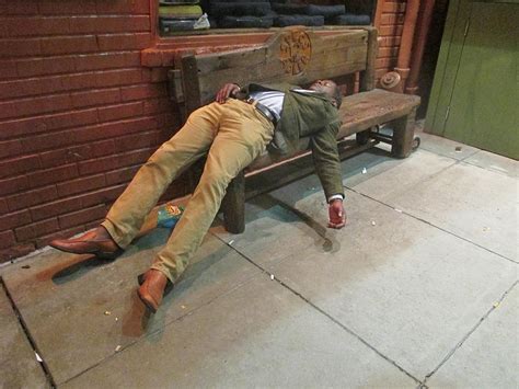 Passed Out Bench Guy Photograph By David Lovins Pixels