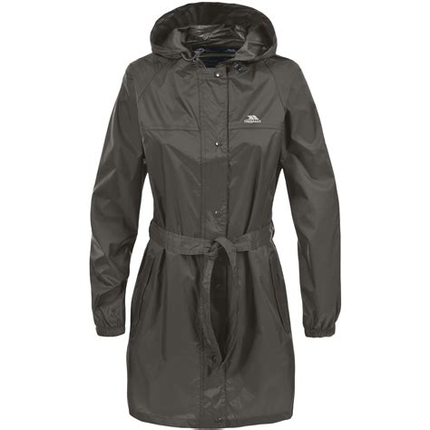 Trespass Womensladies Compac Mac Waterproof Hooded Packaway Rain Jacketcoat