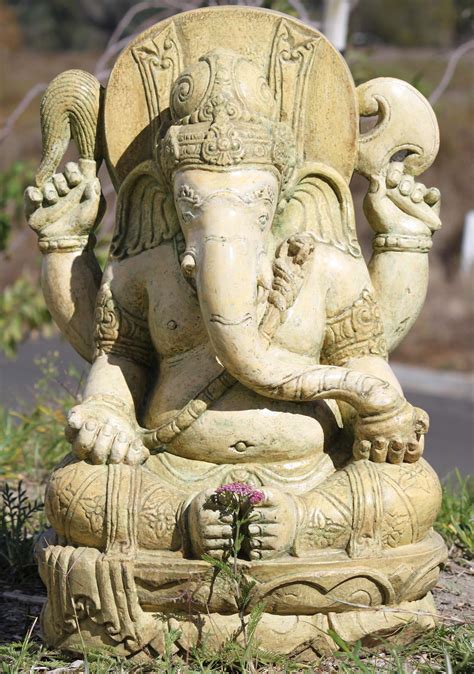 Stone Garden Ganesha Statue 22 96ls273 Hindu Gods And Buddha Statues