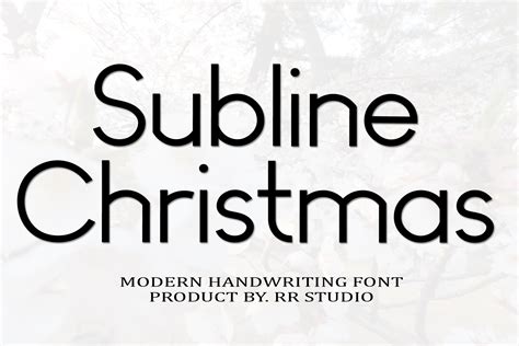 Subline Christmas Font By Rr Studio · Creative Fabrica