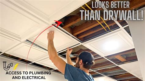 A Drop Ceiling That Looks Better Than Drywall How To Install A Drop