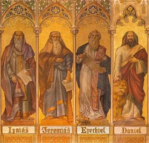 Trnava El Fresco Neogótico De Los Profetas Grandes Isaías Jeremiah