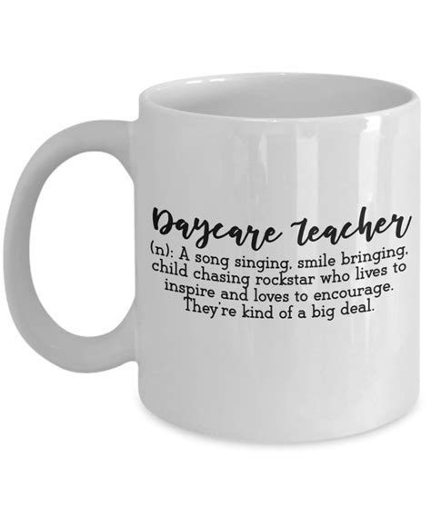 Gifts from the heart are always the best, even if the gifts are good deeds done for their. Daycare Teacher Gift Idea Best Funny White Coffee Mug ...