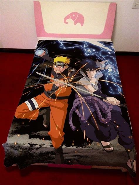 Japan Anime Hokage Ninjia Uzumaki Naruto Uchiha Sasuke Bed Sheet