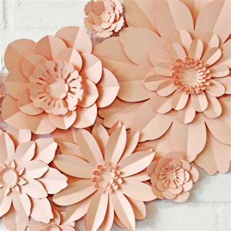 Set Of 11 Handmade Paper Flowers By May Contain Glitter
