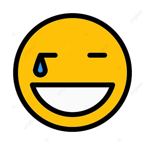 Laugh Hard Smiley Emotion Expression Laugh Smile Face Png And Vector