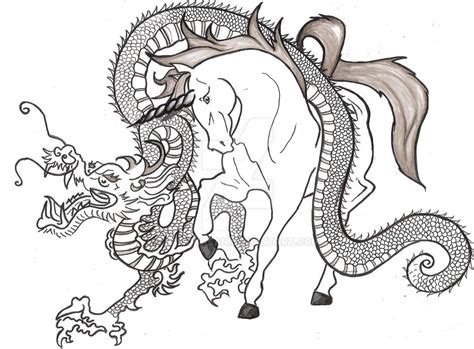 Dragon Unicorn Tattoo By Kamokasan On Deviantart