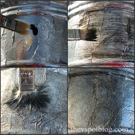 Rustoleum makes great metallic spray paints. Upcycle: easy DIY faux hammered metal planters (with ...