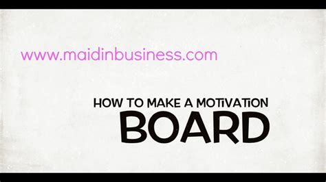 How To Make A Motivation Board Goals And Motivation Youtube
