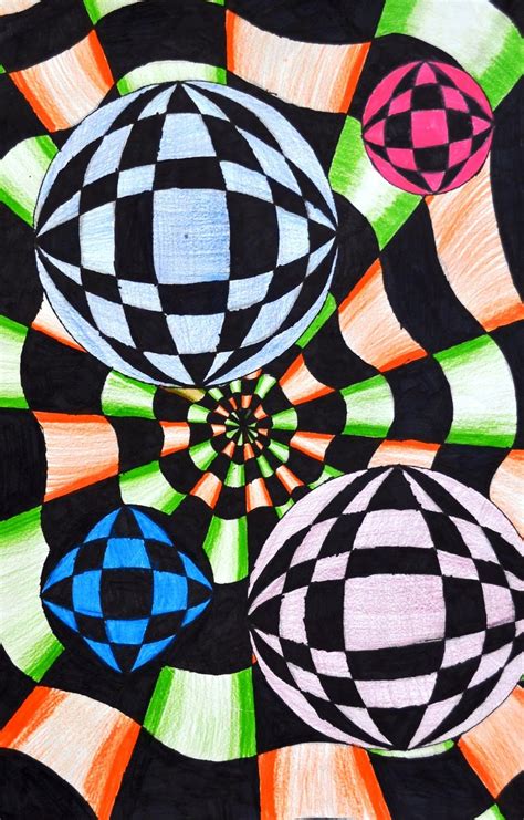 Op Art 7th Grade Art Elementary Art Projects Perspective Art