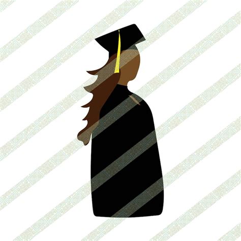 Black Woman Graduate Svg Png In Graduation Cap And Gown Black Etsy