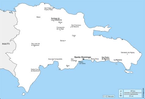 República Dominicana Mapa Gratuito Mapa Mudo Gratuito Mapa En Blanco