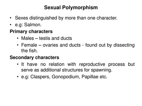 Sexual Characters In Fishes Ppt Download