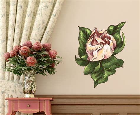 Floral Flower Vinyl Wall Decal Floralfloweruscolor068 Contemporary