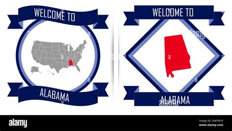 Alabama Map Map Of United States America With Land Mark Of Alabama