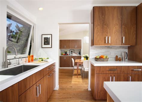 For modern kitchen cabinet look, the painted finish is a good choice, while traditionalists may want to go for an antiqued finish. Mid Century Modern Kitchen Cabinets Recommendation - HomesFeed