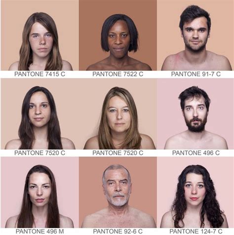 Humanae A Chromatic Inventory Of Complexions Using Pantone Colors Pantone Color Skin Color