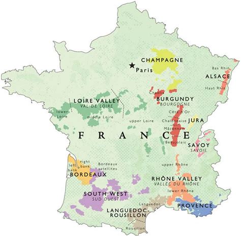 Click on the france phisical map with cities to view it full screen. Wine Map of France by Steve De Long